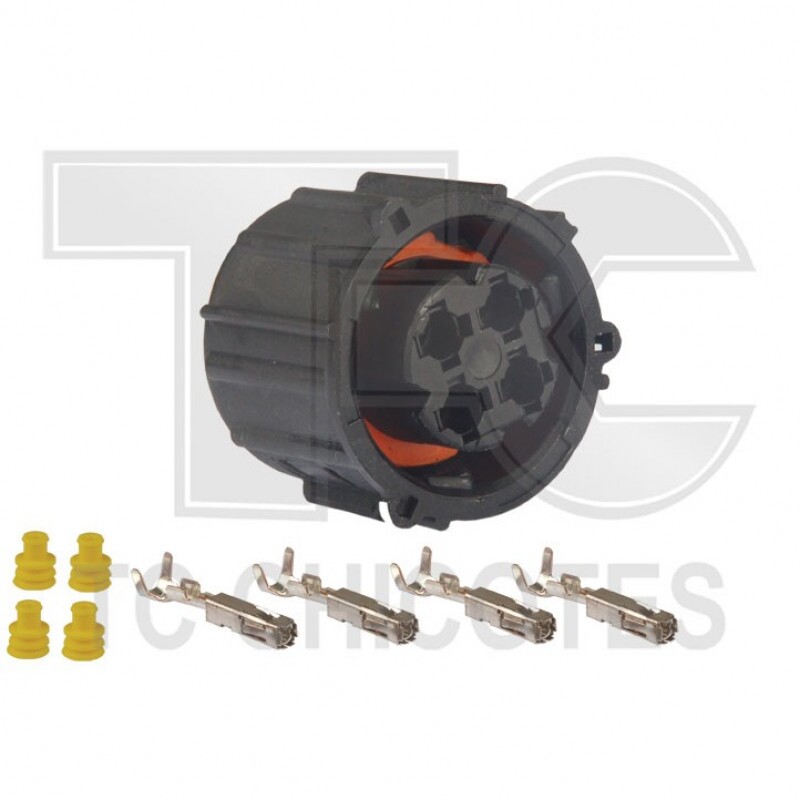 TOMADA 04 VIAS REDONDO SENSOR INDUTIVO / PRESSAO DO OLEO / MODULADOR ABS MB TC