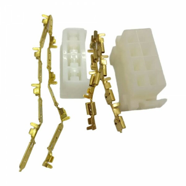 Conector 08 Vias 6,3 Macho - Femea Com Terminal Som Automotivo