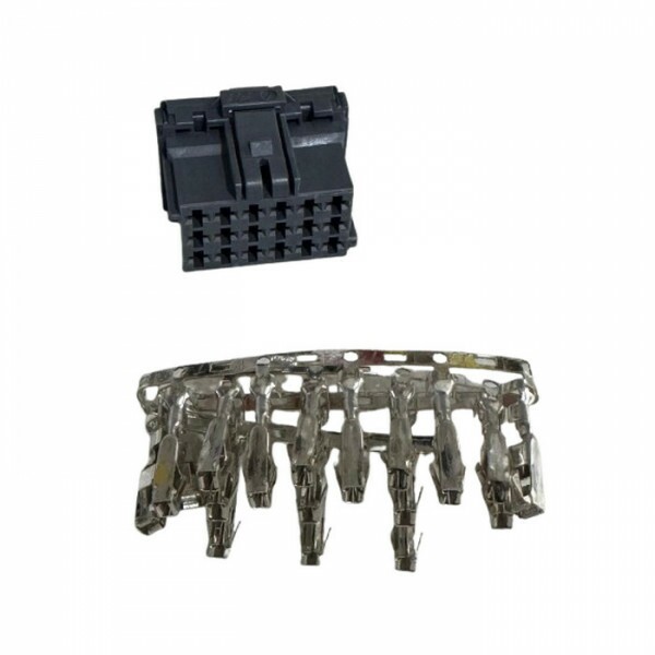 Conector 18 Vias Femea Modulo FR Ar Condiconado Diagnostico Preto - TC918.1615