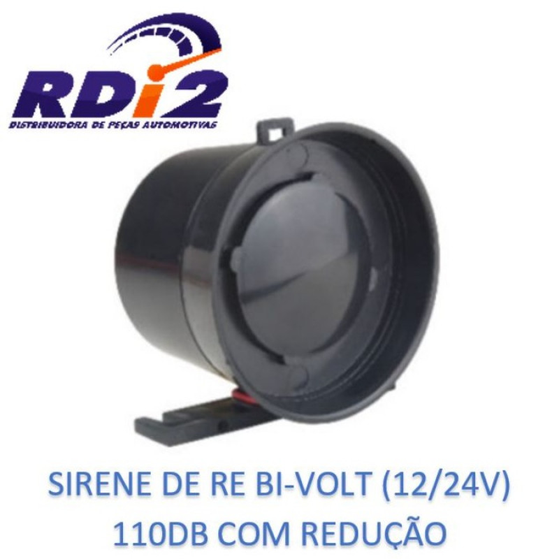SIRENE DE RE 12V / 24V BI-VOLT COM REDUÇAO DE SOM