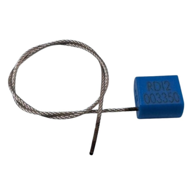 Lacre Capsula Blindada Cabo De Aço 1,50 x 10 Fios 300mm Numerado - RDi2
