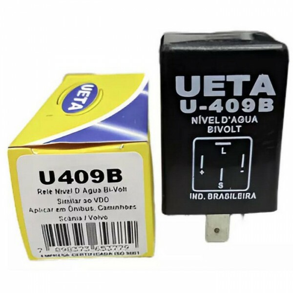 RELE 12/24V 04 PINOS INDICADOR NIVEL AGUA BIVOLT SCANIA UETA