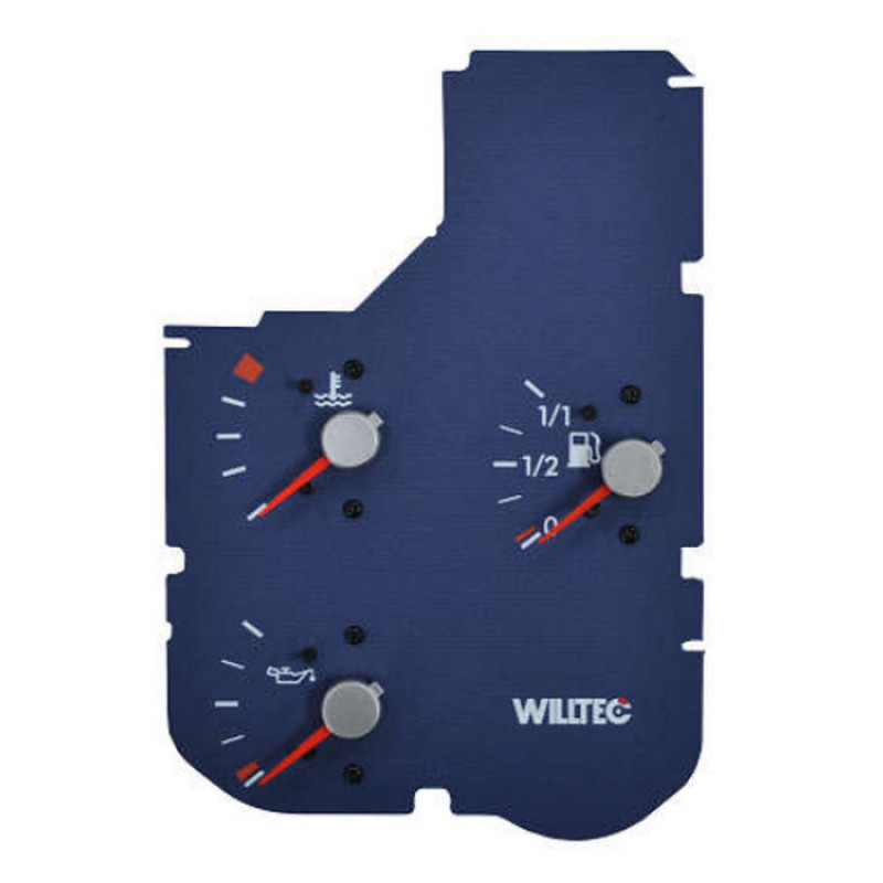Instrumento Combinado 12v Vw Indicador Temperatura Agua / Pressao / Oleo Azul - W25116